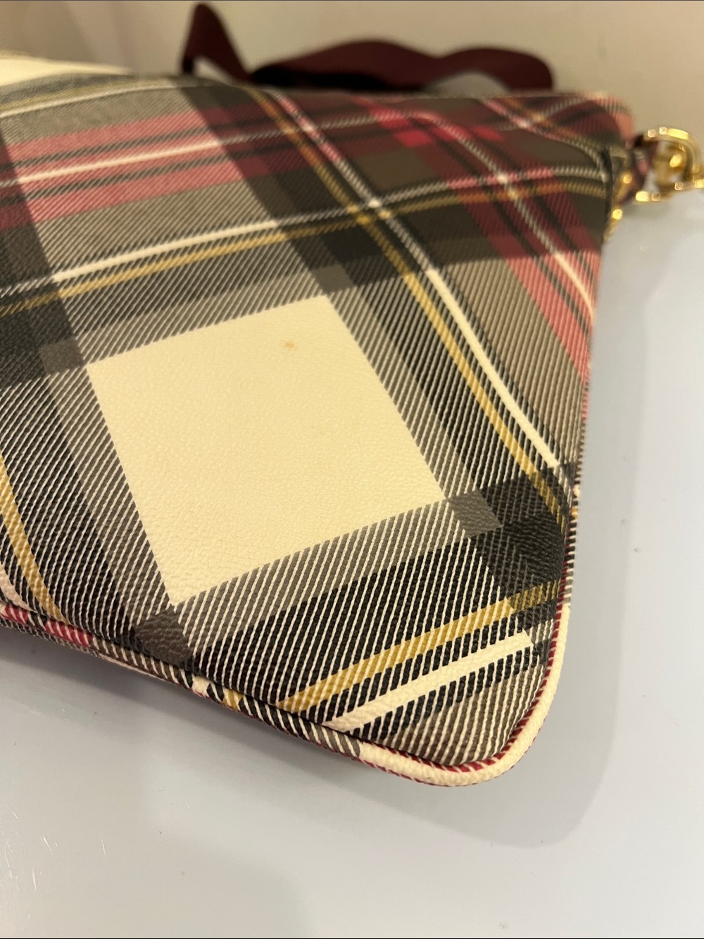 Vivienne Westwood Tartan Plaid PVC Crossbody Bag - Picture 14 of 14